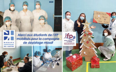 Merci aux étudiants de l’Institut de Formation Paramédicales (IFP) Mary Thieullent mobilisés pour la campagne de dépistage massif au Havre.