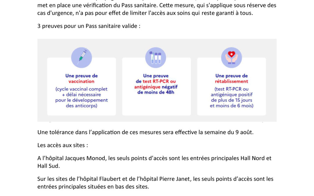 Communiqué de presse du 6 août 2021