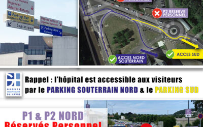 Pour rappel : les parkings extérieurs au NORD sont réservés exclusivement au personnel du GHH