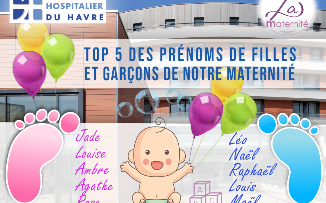 Top 5 des prénoms de filles & garçons de notre maternité