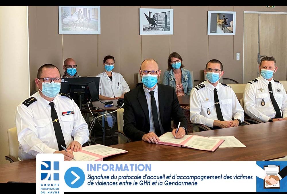 SIGNATURE DU PROTOCOLE D’ACCUEIL ET D’ACCOMPAGNEMENT DES VICTIMES DE VIOLENCES ENTRE LE GHH ET LA GENDARMERIE