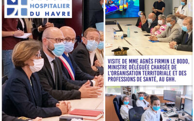 📣Visite de Mme Agnes Firmin Le Bodo, Ministre déléguée chargée de l’Organisation territoriale et des Professions de santé, au GHH 🏥👍