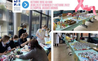 OCTOBRE ROSE au GHH les 20 & 21 octobre 2022 à l’hôpital Jacques Monod à l’entrée principale