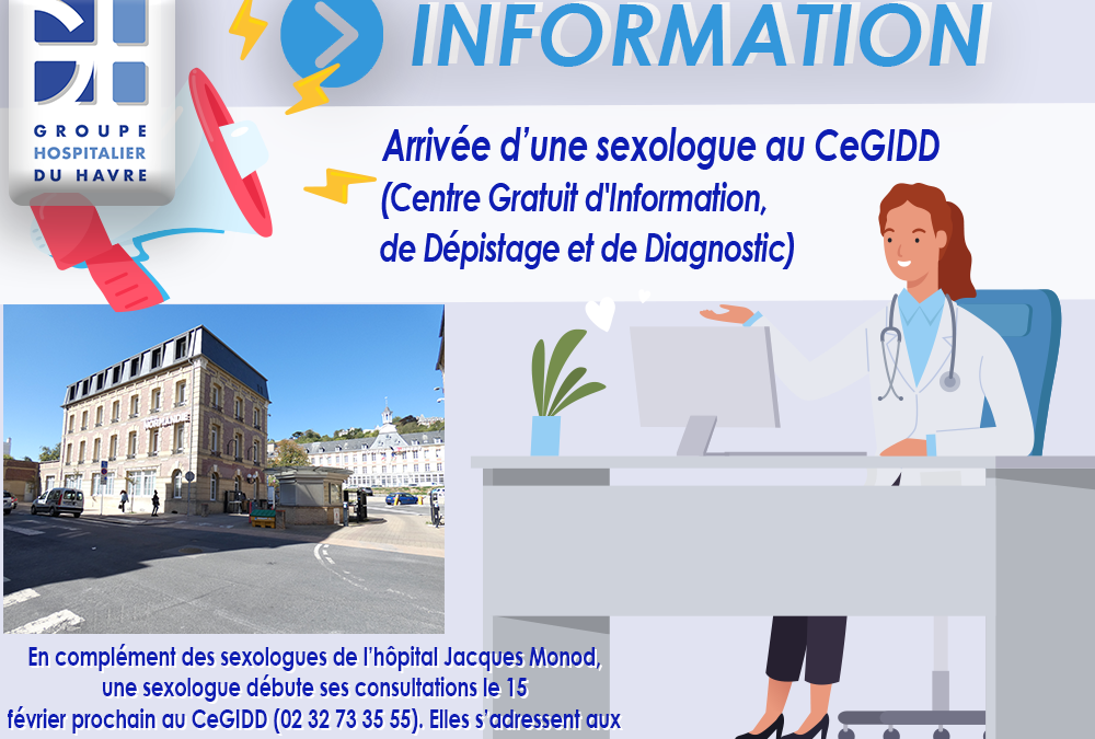 Arrivée d’une sexologue au CeGIDD (Centre Gratuit d’Information, de Dépistage et de Diagnostic)