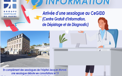 Arrivée d’une sexologue au CeGIDD (Centre Gratuit d’Information, de Dépistage et de Diagnostic)