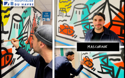 Mascarade, l’Artiste Havrais réalise des œuvres dans le service d’Imagerie