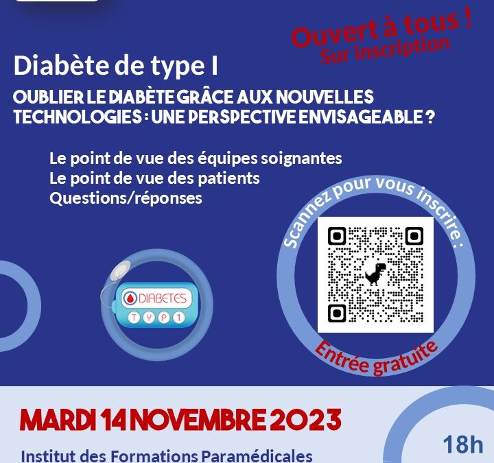 [ DIABETE ] Soirée débat le mardi 14 novembre de 18h à 19h30 à l’IFP Mary Thieullent : INSCRIVEZ VOUS !