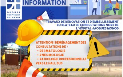 Travaux de rénovation et d’embellissement du plateau de consultations Nord – Hôpital Jacques Monod
