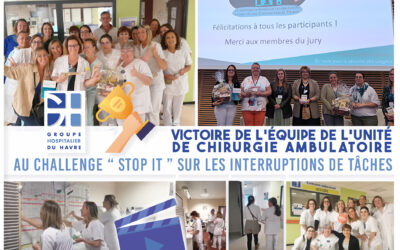 Victoire de l’équipe de chirurgie ambulatoire au challenge STOP IT ! sur les interruptions de tâches BRAVO !