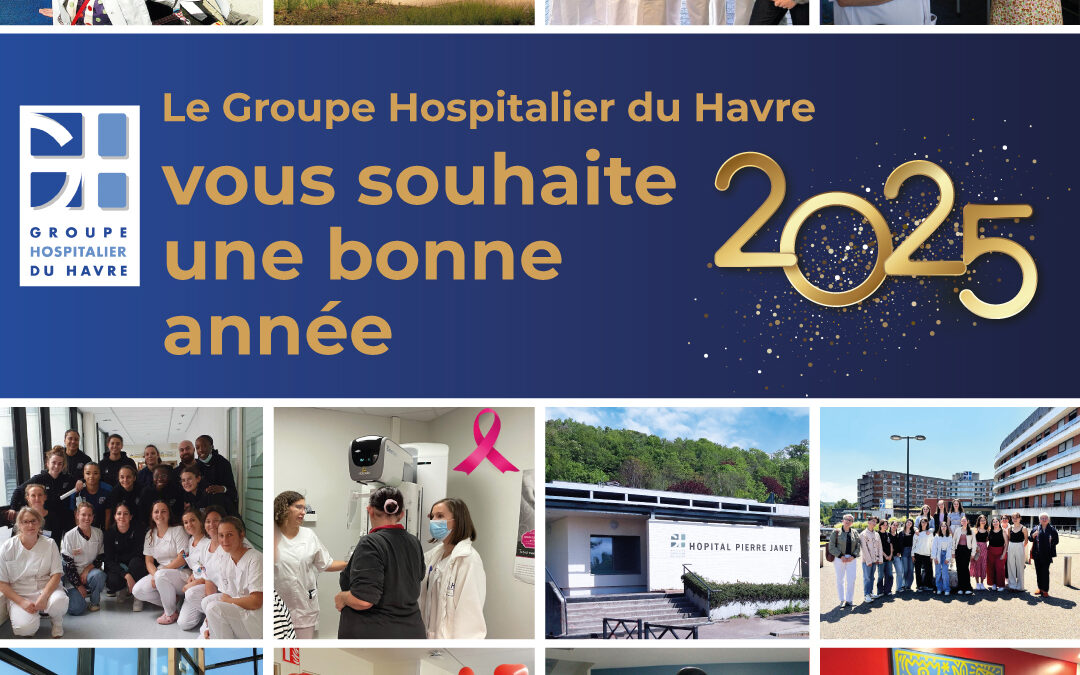 🏥 Les équipes du Groupe Hospitalier du Havre vous souhaitent une très belle année 2025 et vous adressent ses meilleurs vœux🙂