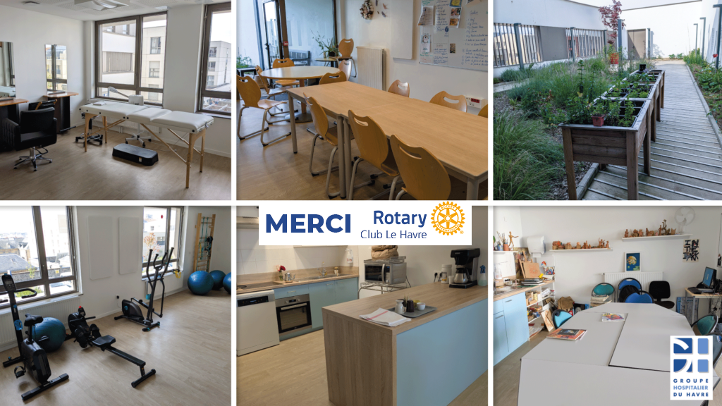 Le service d’addictologie « Charles Baudelaire » de la psychiatrie du GHH et le Rotary Club Le Havre se mobilisent pour le bien être des patients