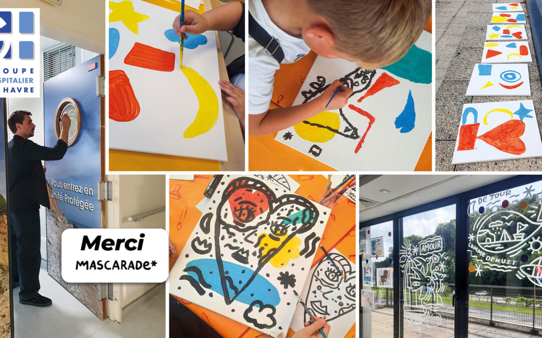 Quand les enfants hospitalisés accueillent #Mascarade 🎨