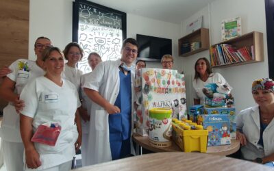 🧩 Don de jouets pour le service d’oncologie pédiatrique du GHH de la part du comité d’entreprise d’ExxonMobil