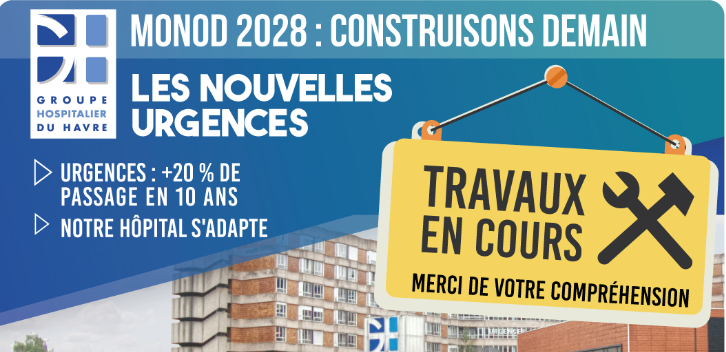 RAPPEL :🚧Les travaux des urgences du nouvel hôpital Monod 2028 débutent 😊🏥!