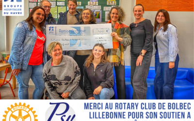 Merci au Rotary Club de Bolbec pour son soutien à l&rsquo;hôpital de jour de pédopsychiatrie Les Lucioles