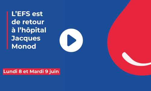 [POUR RAPPEL: Il reste des places |🩸DON DU SANG, de retour au GHH – Lundi 8 et mardi 9 juin à l’hôpital Jacques Monod | 48 heures pour faire la différence : les inscriptions sont ouvertes ! ]