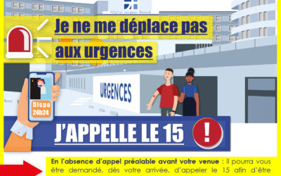 📞🏥RAPPEL : J’appelle le 15 avant de me déplacer aux urgences. Que ce soit lors d&rsquo;un jour férié ou en week-end prolongé ⛱️ : aux urgences du #GHH, on garde le bon réflexe ! 💪