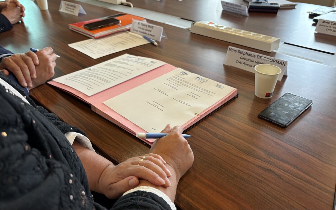 ✍️🏥Le Groupe Hospitalier du Havre – GHH, établissement support du GHT de l’Estuaire de la Seine, le CHU de Rouen Normandie et l’UFR de santé de Rouen ont renouvelé leur convention d’association