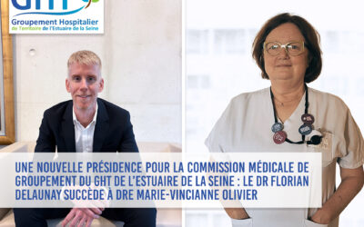 ℹ️Une nouvelle présidence pour la Commission médicale de groupement du GHT Estuaire de la Seine : Le Dr Florian Delaunay succède à Dre Marie-Vinciane Olivier.🏥